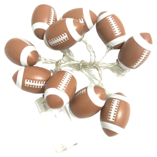 Football String Lights Battery Operated Extra-Long Soft