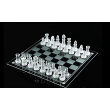 Glasschachspiel, 32 Teile, 25 cm