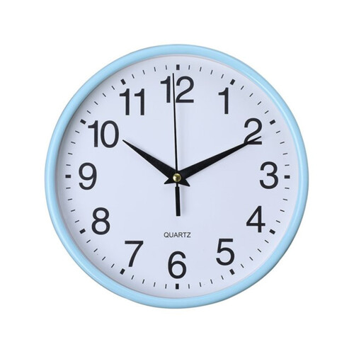 Modern Round Wall Clock – Plastic, Silent Quartz, 20cm