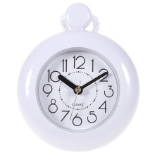 White Silent Wall Clock for Bathroom Bedroom
