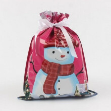 Christmas decorations transparent gift bags with bell 12 pcs