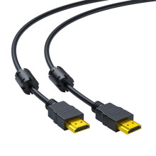 4K HDMI Cable with Dual Ferrite Cores, GoldPlated Connectors, Braided Nylon for TV and Gaming