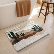 (15.7x23.6in/40x60cm, Desert Hills) 1pc Bathroom Rug Bath Mat, Desert Pattern Absorbent Premium Bathroom Rug, Non-Slip Comfortable Bathroom Mat
