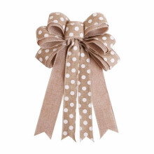 Rustic Jute Bow for Christmas Tree Topper, 12in
