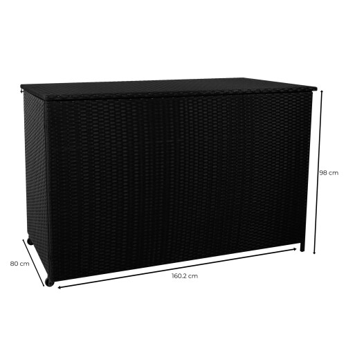 Rotan Kussen Opbergbox 996 L - Zwart 2