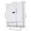 Living And Home Wall-Mounted E1-grade Melamine-Faced MDF Bathroom Cabinet with Adjustable Shelf 6
