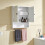 Living And Home Wall-Mounted E1-grade Melamine-Faced MDF Bathroom Cabinet with Adjustable Shelf 2