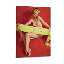 Gil Elvgren Vintage Pin-up kunsttrykk lerret 40x61 cm