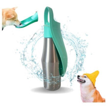 Wiederverwendbare 750-ml-Reisewasserflasche aus Edelstahl für Hunde – ungiftig, hält das Wasser 10 Stunden lang frisch – Zubehör