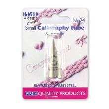 PME Seamless Stainless Steel Small Calligraphy Supatube no. 24, Silver, 1.72 x 1.72 x 3.8 cm