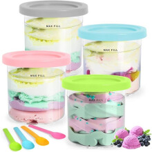 Creami Ninja Eiscremebehälter NC299 NC300 NC301, Set mit 4 Eiscremebehältern für Ninja, Creami-Topf für Ninja