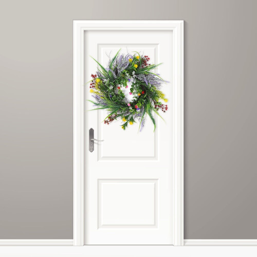 Wildflower Wreath Artificial Spring Garland 45cm 2