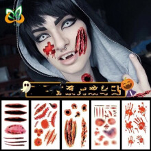 Temporäre Tattoos – Halloween – Narbenaufkleber – 30 Blatt – wasserfest – ungiftig