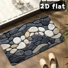 (60cm*90cm) 1 Piece Super Absorbent Diatomite Bath Mat, Abstract Pebble Texture, Non-slip, Quick-dry Rug