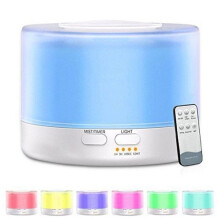 500-ml-Diffusor für ätherische Öle mit Bluetooth-Lautsprecher, leiser Ultraschall-Luftbefeuchter mit kühlem Nebel und Aroma/Duft