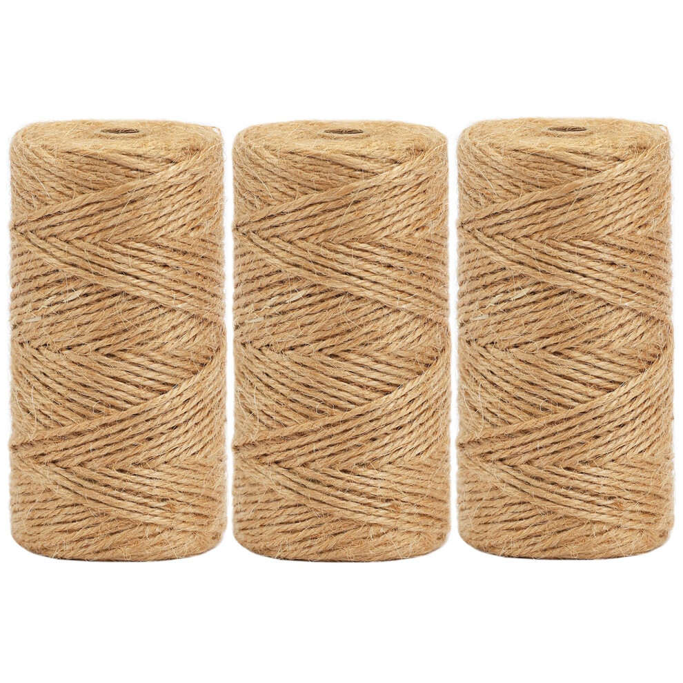 Tenn Well 2Mm Jute Garden String, 300M Long Natural Jute Twine Brown String For Gift Wrapping, Gardening Floristry And Crafts Decoration 5051225534301