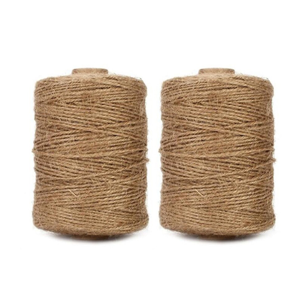 Tenn Well 1000 Feet Jute Twine String, 3 Ply 1.8Mm Thick Garden Twine String For Diy Crafts, Gift Wrapping, Bundling Packing And Gardening (Brown) 5051225535773