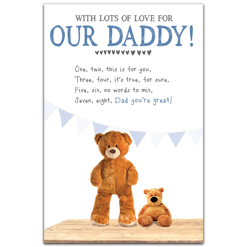 Emotional Rescue Snuggly Bumkins Father's Day Card For Daddy, Daddy Father's Day Card, 159X235, Multi, Fdw752