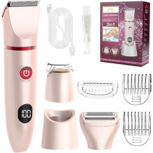 3-in-1-Elektro-Epilierer für Damen – Bikini-Trimmer für Damen – Nass- und Trocken-Elektrorasierer mit LCD-Bildschirm