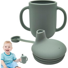 Auslaufsicherer Becher, Trinkbecher, Milchbecher-Übergangsbecher, Silikonbecher für Kleinkinder