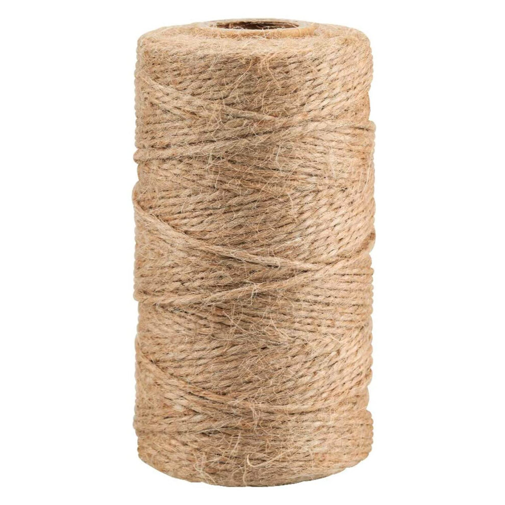 Jijacraft 100M Jute Twine String: Natural Thin Jute String Rope 2Ply Craft Garden Twine For Diy Arts Crafts/Floristry/Bundling/Gardening 5051225543983