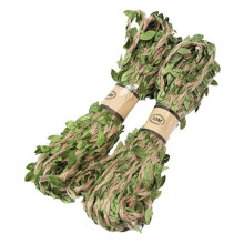 YANGWEN 2 Rolls Natural Jute Twine, Green Leaves Jute Twine String Artificial Vine For DIY Crafts,Wedding Decoration,Garden Decoration, Gifts,20M