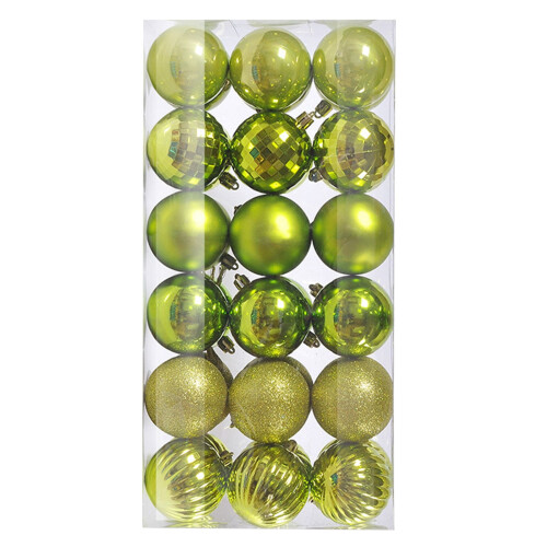 Boules de Noël à paillettes, 30 mm (36 pièces) 1