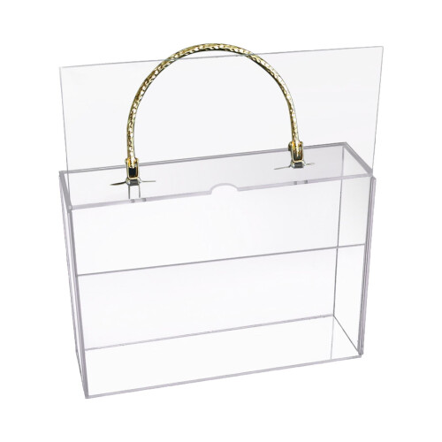 Clear Acrylic Flower Display Box with Handle 1