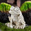Resin Frog Skeleton Statue Halloween Decor 3