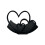 3D Printed Heart Shape Toilet Paper Roll Holder-Black 1 1