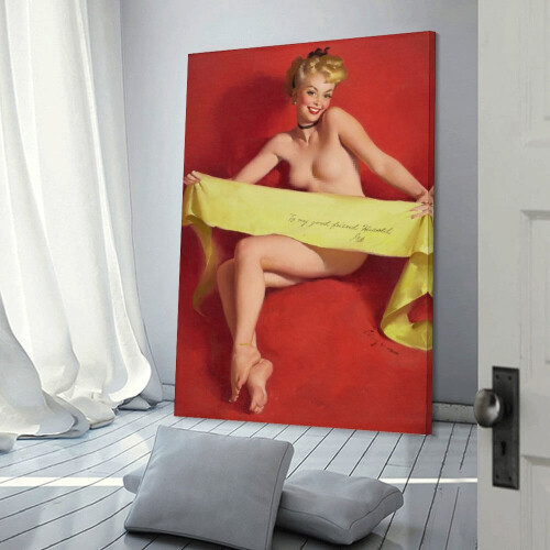 Gil Elvgren 1950'erne Pin-up lærredstryk 40x60cm 2