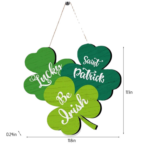 Träskylt med klöver för St Patrick's Day 2