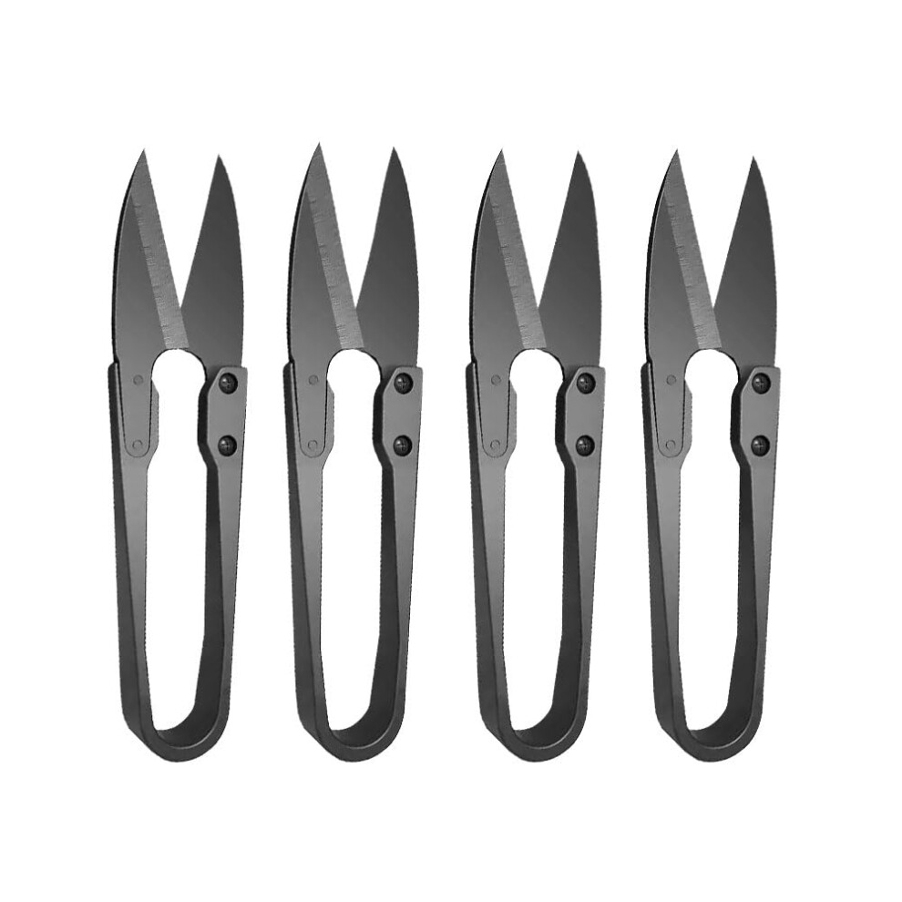 Haishang 4Pcs Pruning Scissors Pruner Shears For Bud And Leaves Trimmer Yarn Thread Cutter Mini Small Snips Trimming Diy Supplies, Stainless Steel 5051225555658