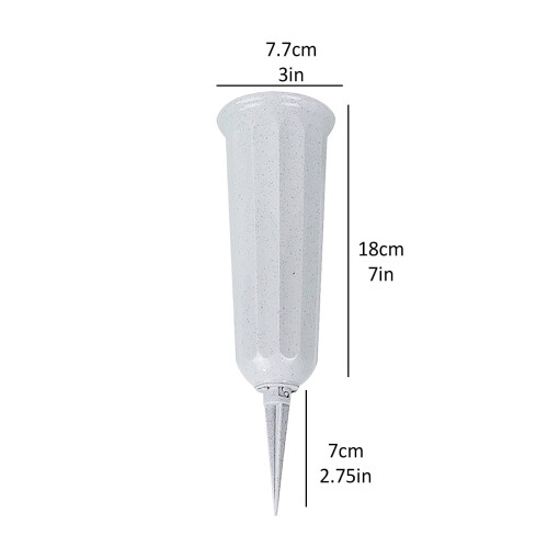 Kirkegårdsblomstervase med pæl – Plastikmindevase 1
