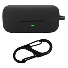 (Black)For Sony WF-C510 Bluetooth Earphones Case Soft Silicone Cover with Anti-Lost Buckle - Black