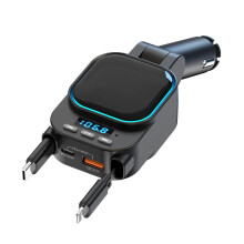 Portable Car MP3 Transmitter with SD Card Support 96W Fast Charging Stereo Car Charger Universal Fitment 1 Year Warranty