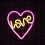 Guitar Love Deer Neon Night Light USB Powered 4