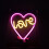 Guitar Love Deer Neon Night Light USB Powered 5