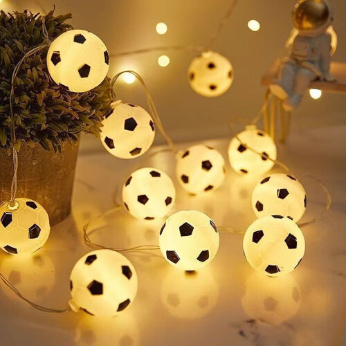 Football String Lights Battery Operated Extra-Long Soft 1