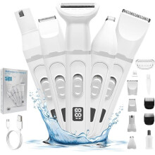Elektrischer Epilierer für Frauen, 5-in-1-Akku-Elektrorasierer und wasserdichter Trimmer für Gesicht, Arme, Beine, Unterarme, Bikinizone