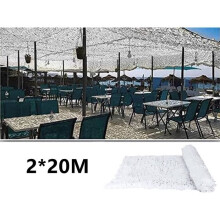 Weißes Tarnnetz 2*20M, Endlosbündel, schneidbar, Garten-Sonnensegel