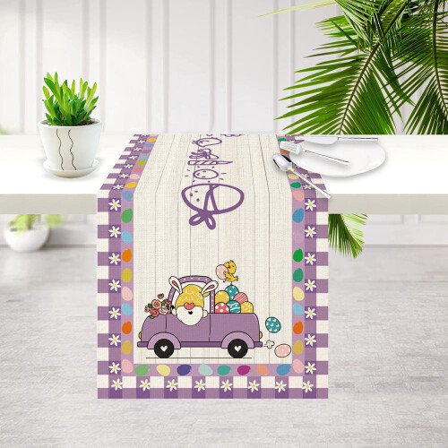 Easter Linen Table Runner 30x182cm 2