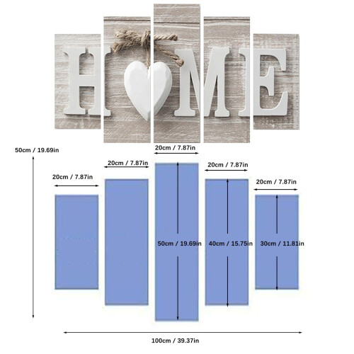Winysin 5-Piece Canvas Wall Art Set 2
