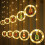 YUNOVA LED Starry Curtain Lights 9.8ft 10-Ring 2