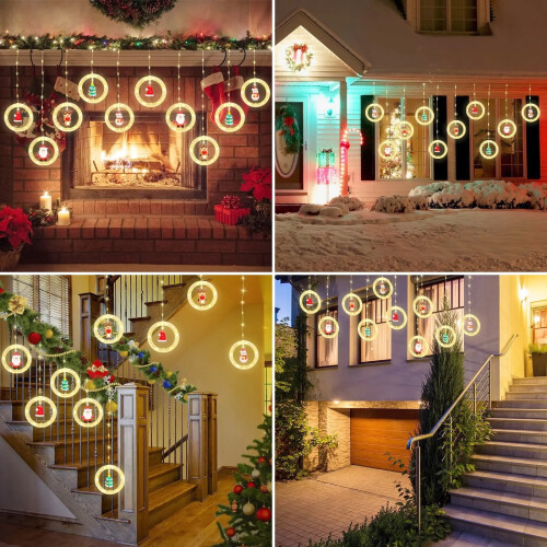 YUNOVA LED Starry Curtain Lights 9.8ft 10-Ring 2
