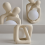 Hvid harpiks parstatue 16 cm 3