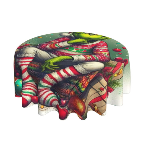Polyester Round Tablecloth 60 in – Waterproof, Wrinkle 1