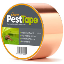 EFA International Copper Slug Tape 55mm x 10M ? Slug & Snail Repellent Barrier, Pet Safe & Chemical-Free, Copper Tape for Slugs, EMI Shielding and