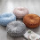 Round floor pillow solid color pleated 38x10 cm 2