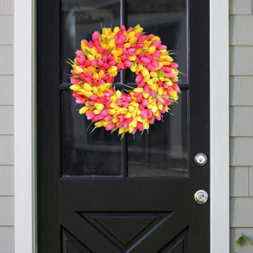 Yoone Elegant Plastic Holiday Wreath Handmade Fine Texture 1